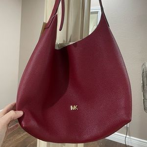 Women’s Michael Kors hobo maroon leather purse new with tags